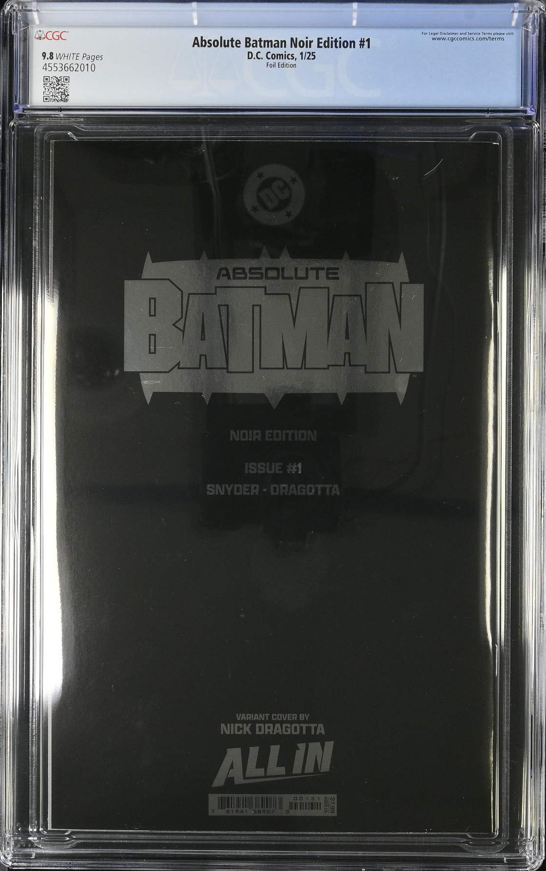 Absolute Batman Noir Edition #1 Foil Variant CGC 9.8