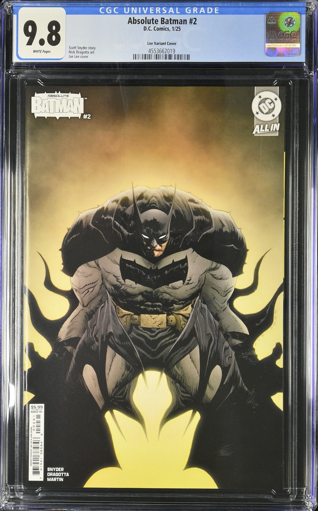 Absolute Batman #2 Jim Lee Variant CGC 9.8