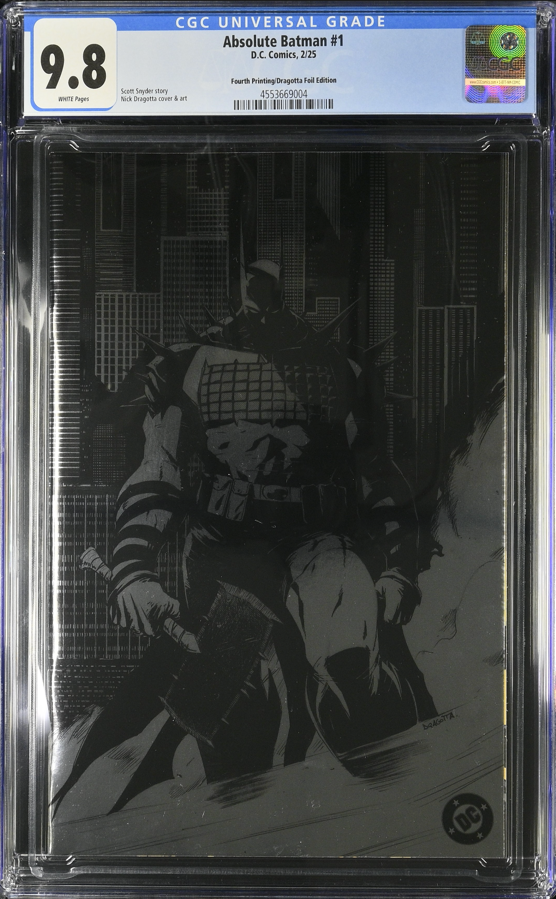 Absolute Batman #1 Fourth Printing Dragotta Foil Variant CGC 9.8