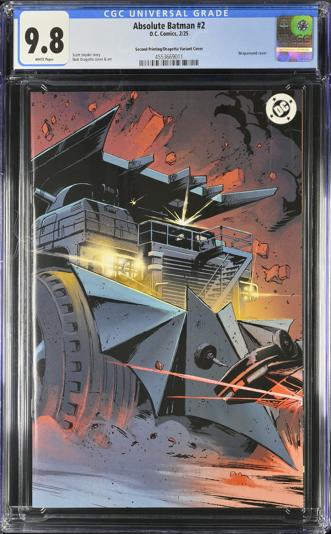 Absolute Batman #2 Second Printing Dragotta 1:25 Retailer Incentive Variant CGC 9.8