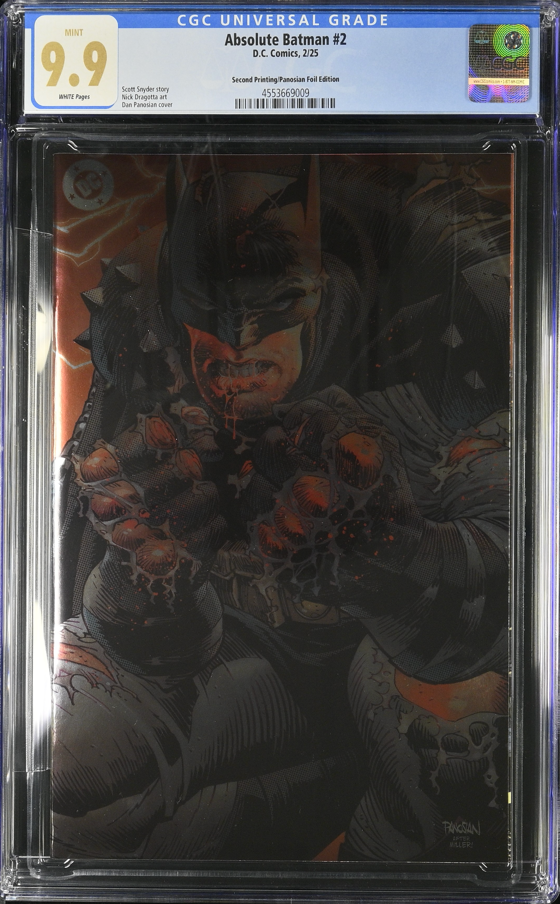 Absolute Batman #2 Second Printing Panosian Foil Variant CGC 9.9