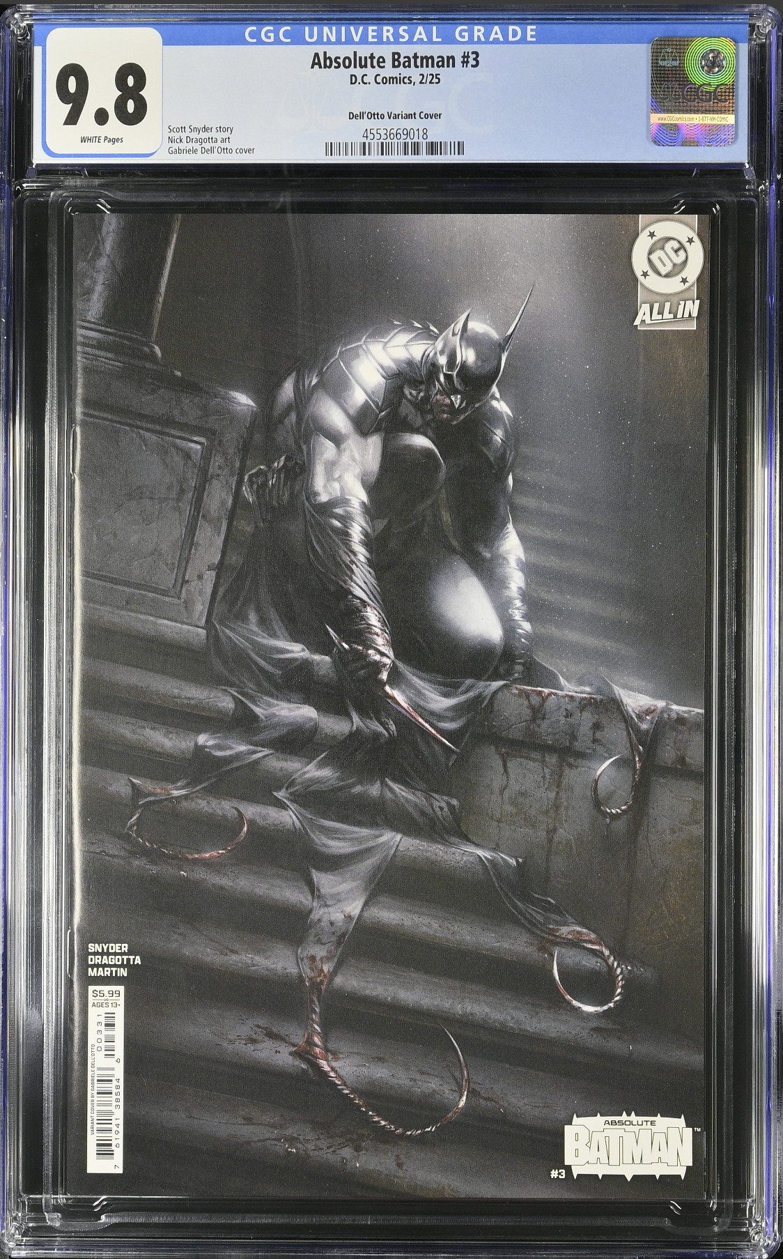 Absolute Batman #3 Dell'Otto Variant CGC 9.8