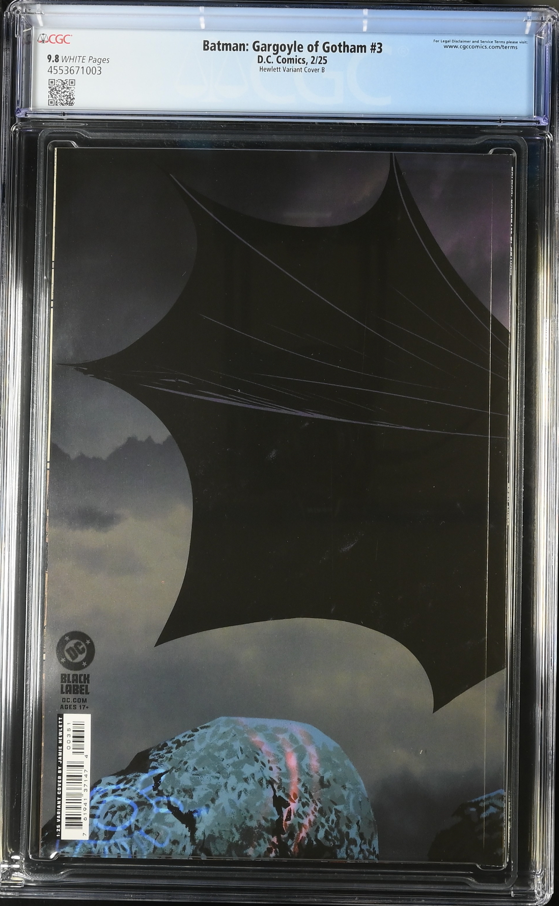 Batman: Gargoyle of Gotham #3 Hewlett 1:25 Wraparound Retailer Incentive Variant CGC 9.8