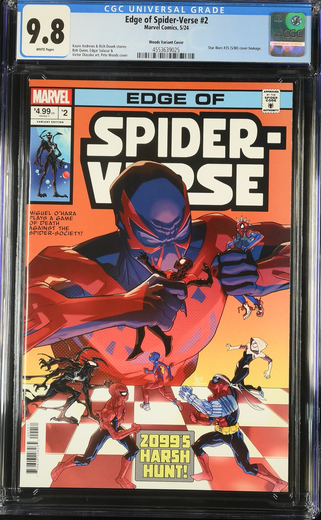 Edge of Spider-Verse (2024) #2 Woods Variant CGC 9.8