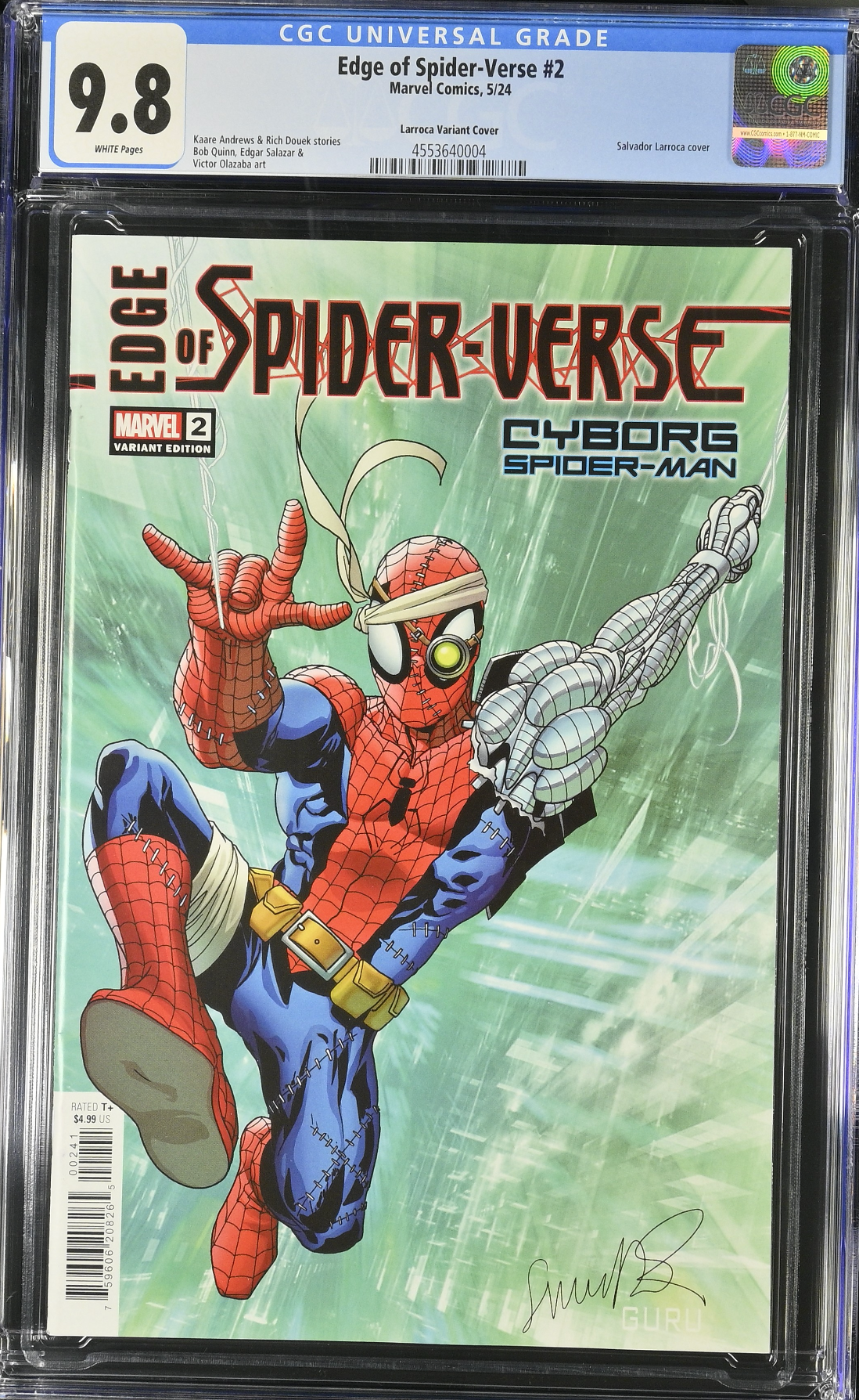 Edge of Spider-Verse (2024) #2 Larroca Cyborg Spider-Man Variant CGC 9.8