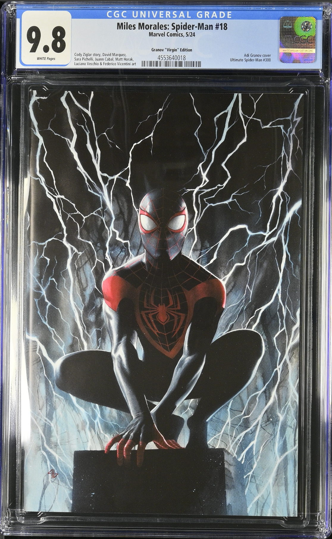 Miles Morales: Spider-Man #18 (#300) Granov 1:50 Virgin Retailer Incentive Variant CGC 9.8