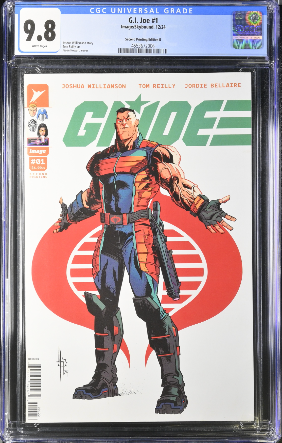 G.I. Joe #1 Second Printing - Cover B - Howard Cobra Variant CGC 9.8