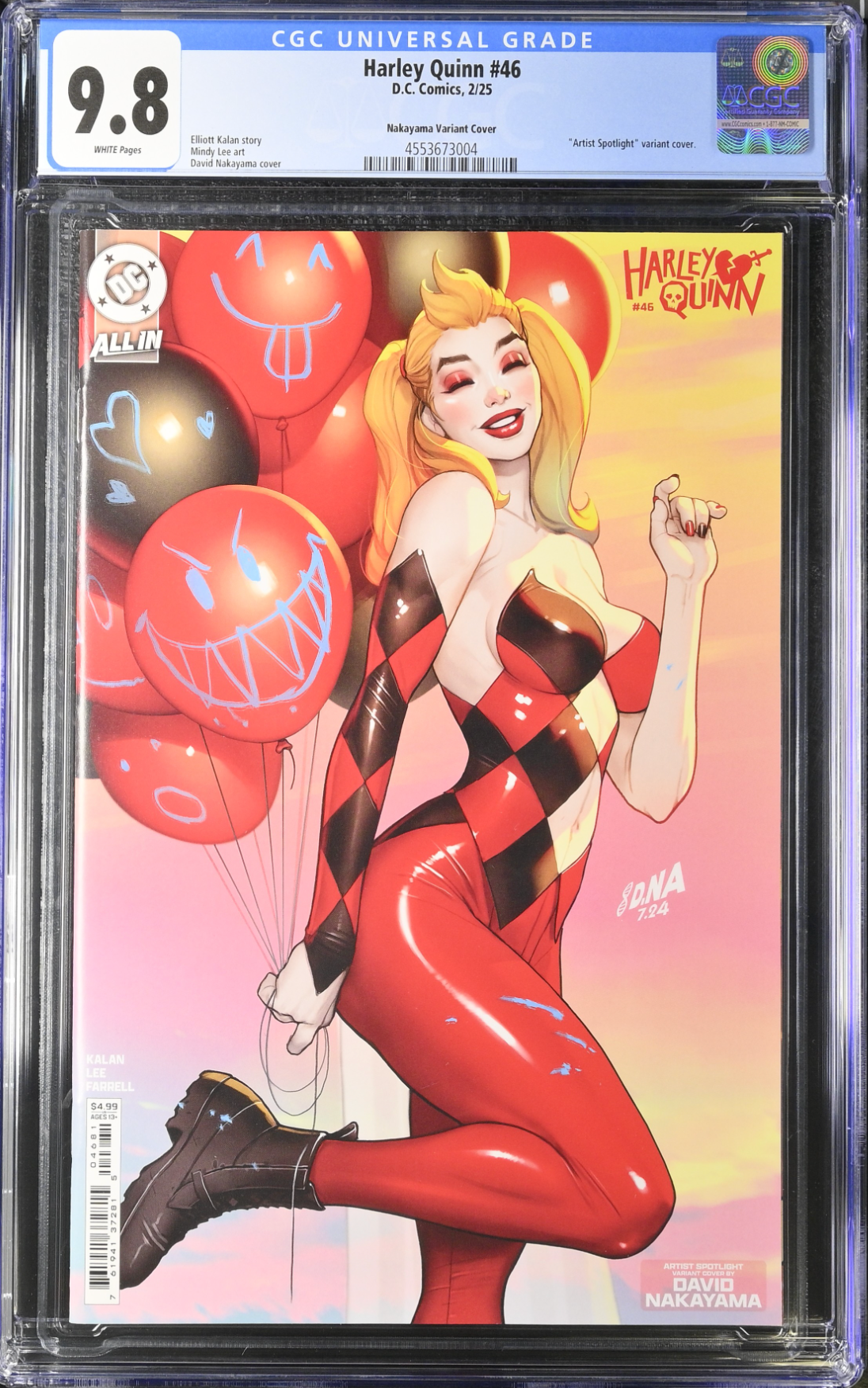 Harley Quinn #46 Nakayama "Spotlight" Variant CGC 9.8