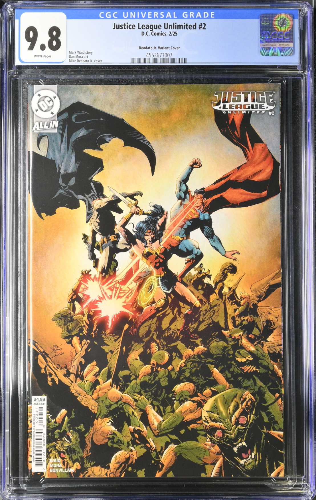 Justice League Unlimited #2 Deodato Jr. Variant CGC 9.8