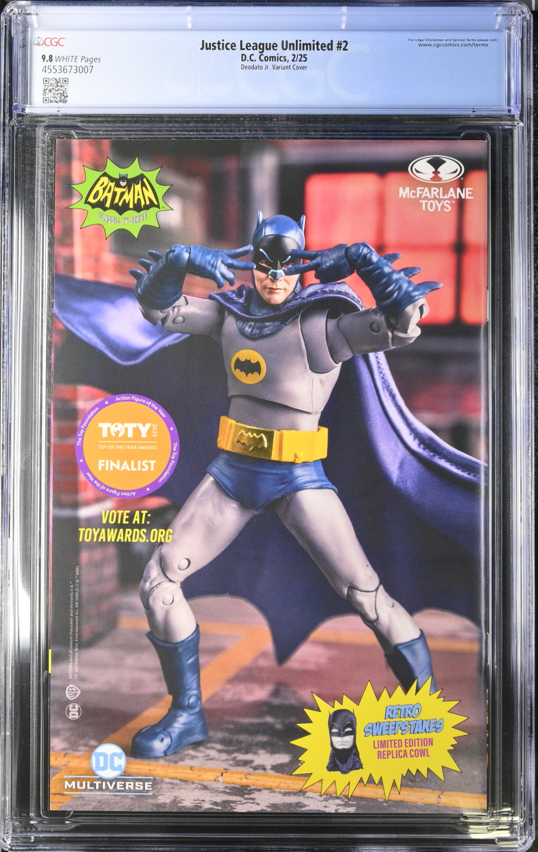 Justice League Unlimited #2 Deodato Jr. Variant CGC 9.8