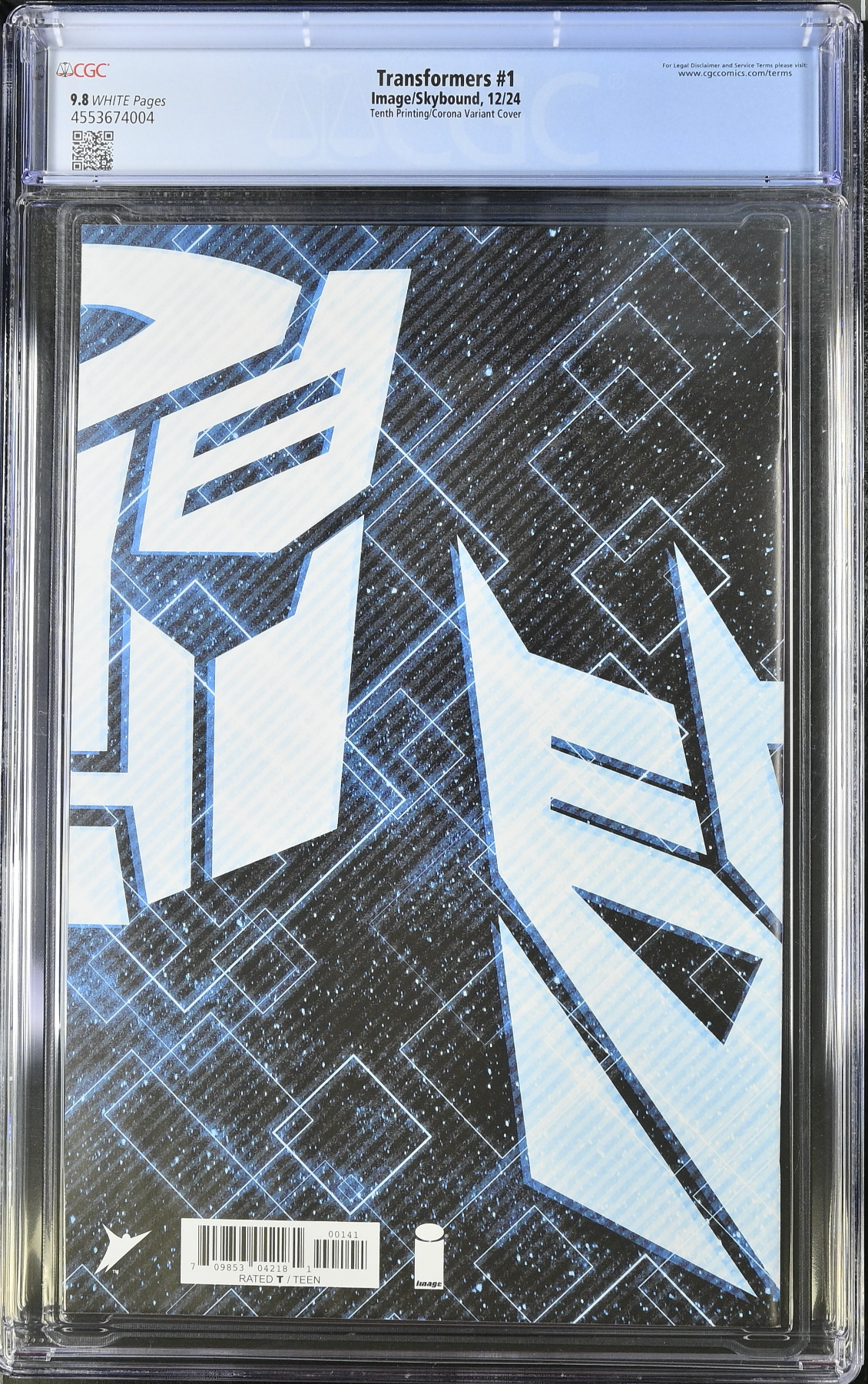 Transformers #1 Tenth Printing - Cover D - Corona Variant CGC 9.8