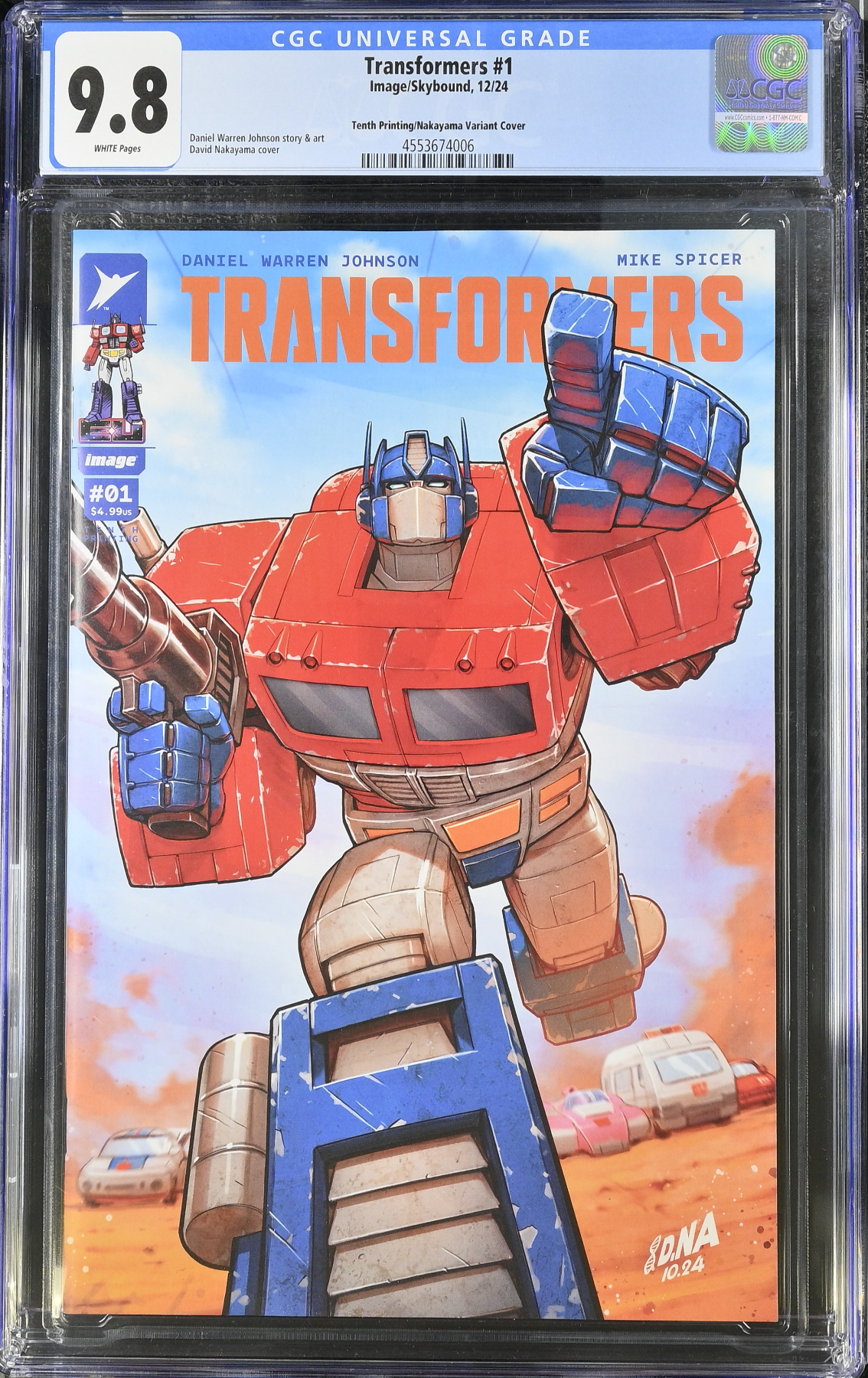 Transformers #1 Tenth Printing - Cover E - Nakayama Variant CGC 9.8