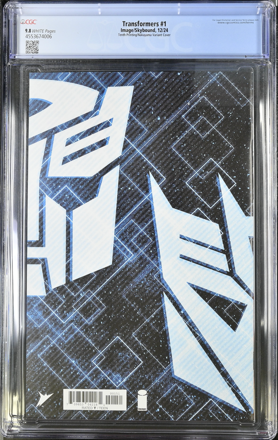 Transformers #1 Tenth Printing - Cover E - Nakayama Variant CGC 9.8