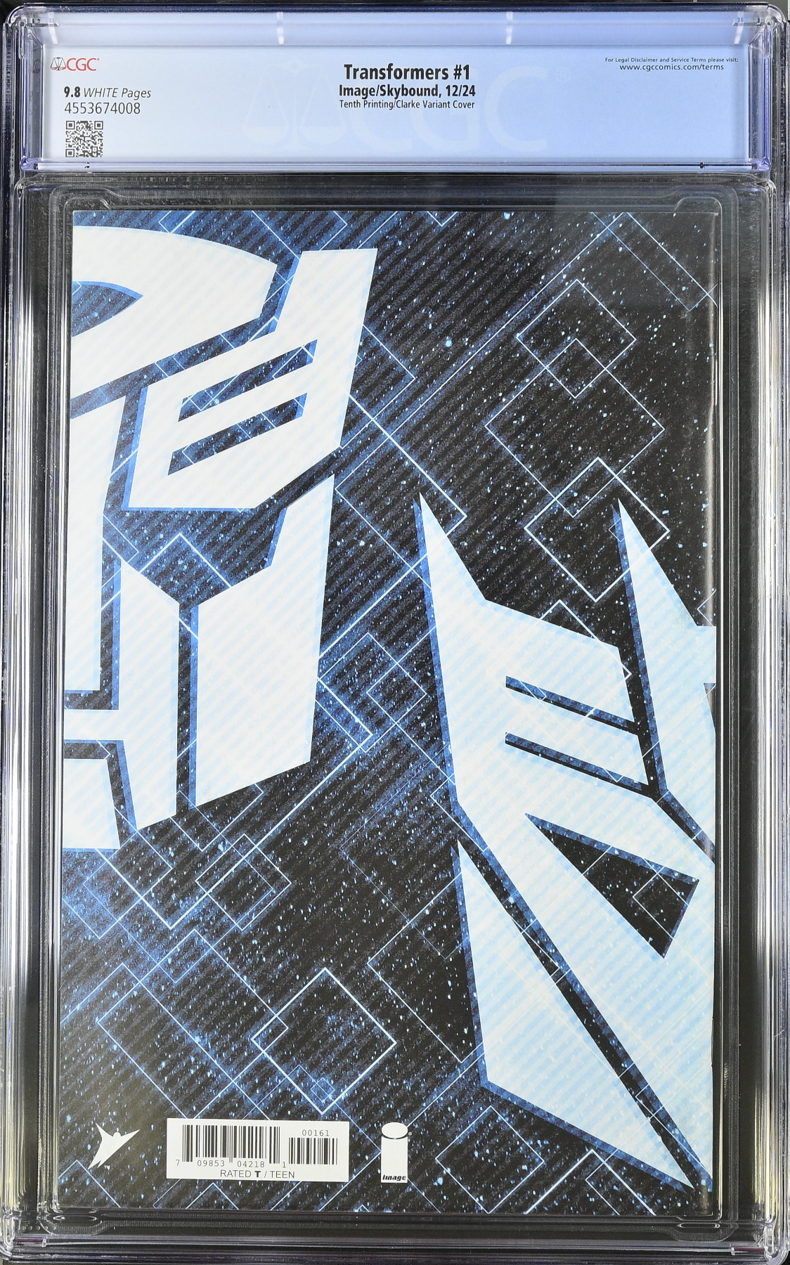 Transformers #1 Tenth Printing - Cover F - Clarke Variant CGC 9.8