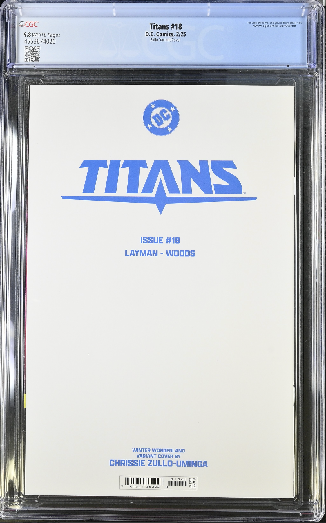 Titans #16 Zullo Variant CGC 9.8