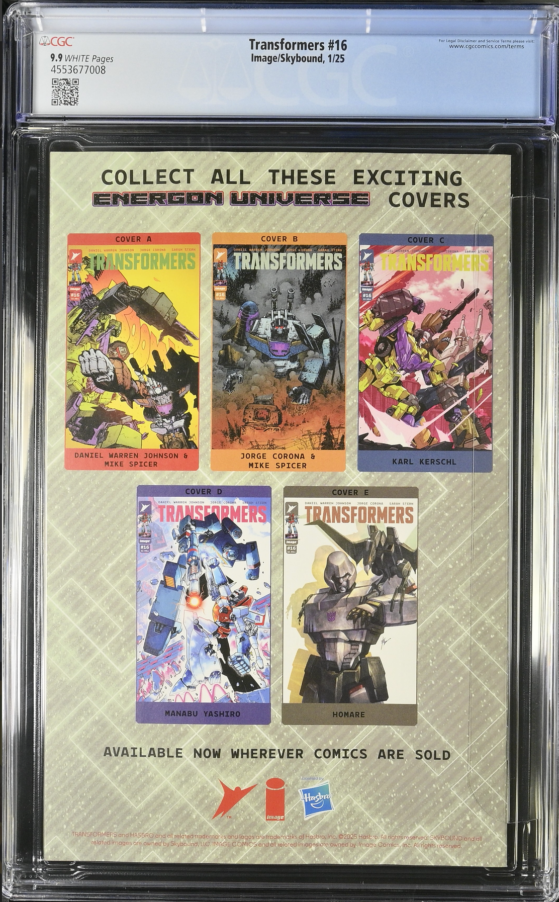 Transformers #16 CGC 9.9