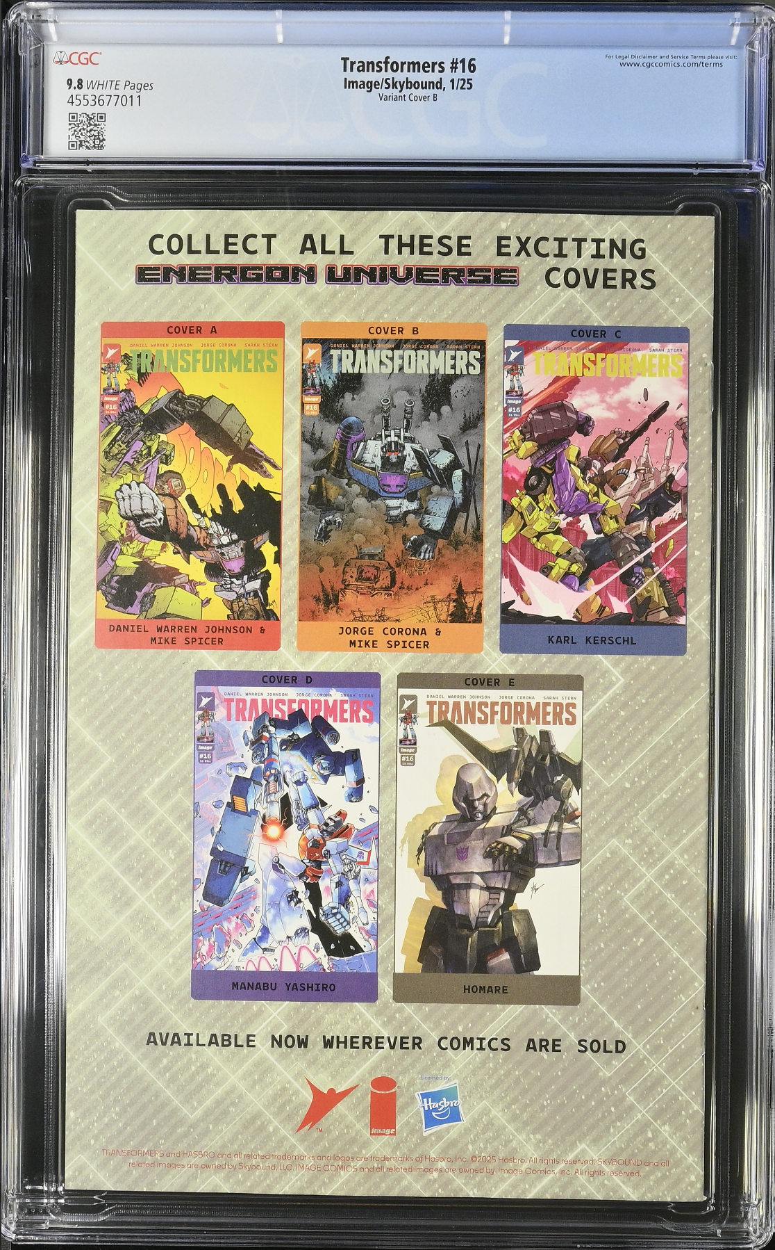 Transformers #16 Corona Variant CGC 9.8