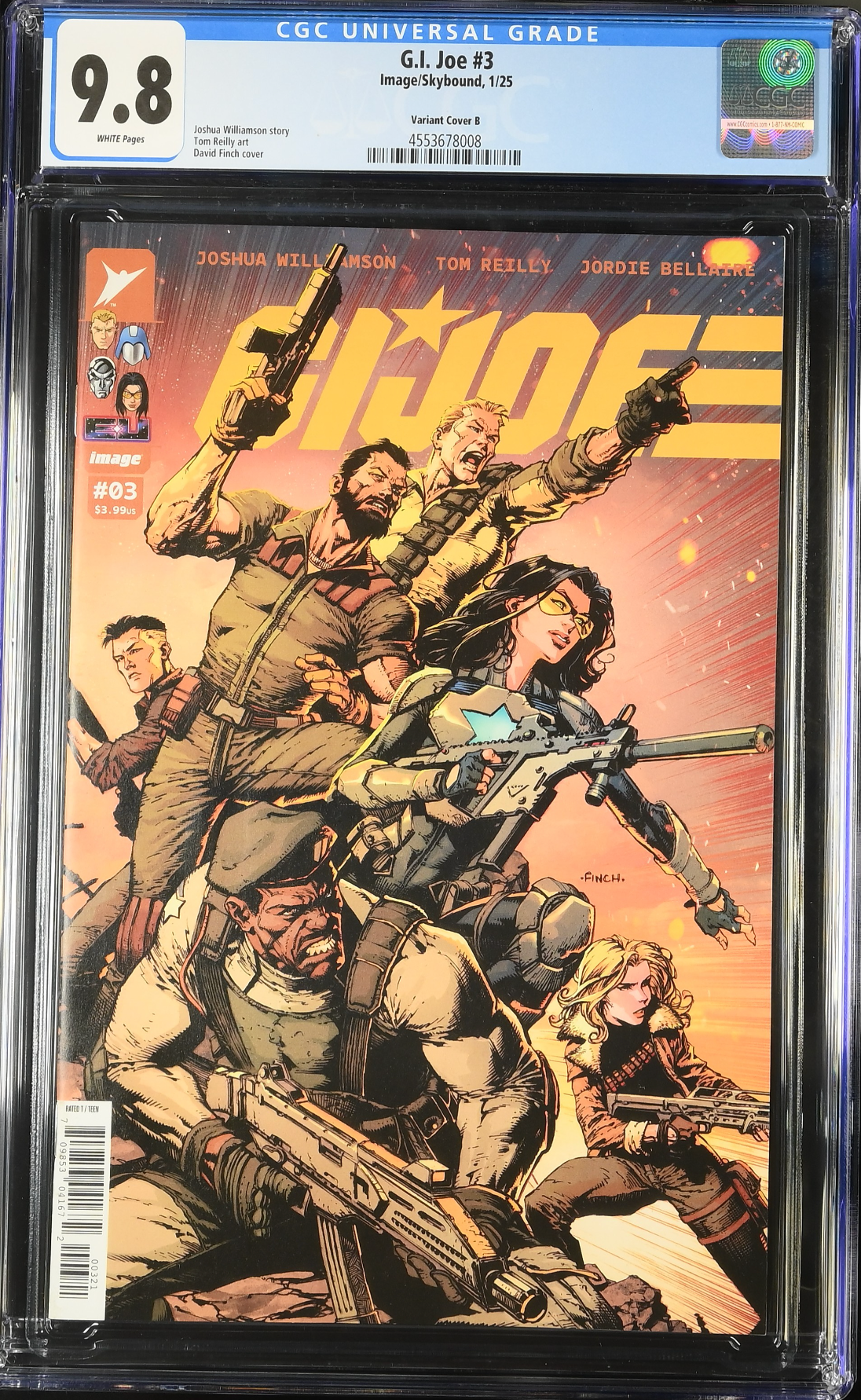 G.I. Joe #3 Finch Variant CGC 9.8