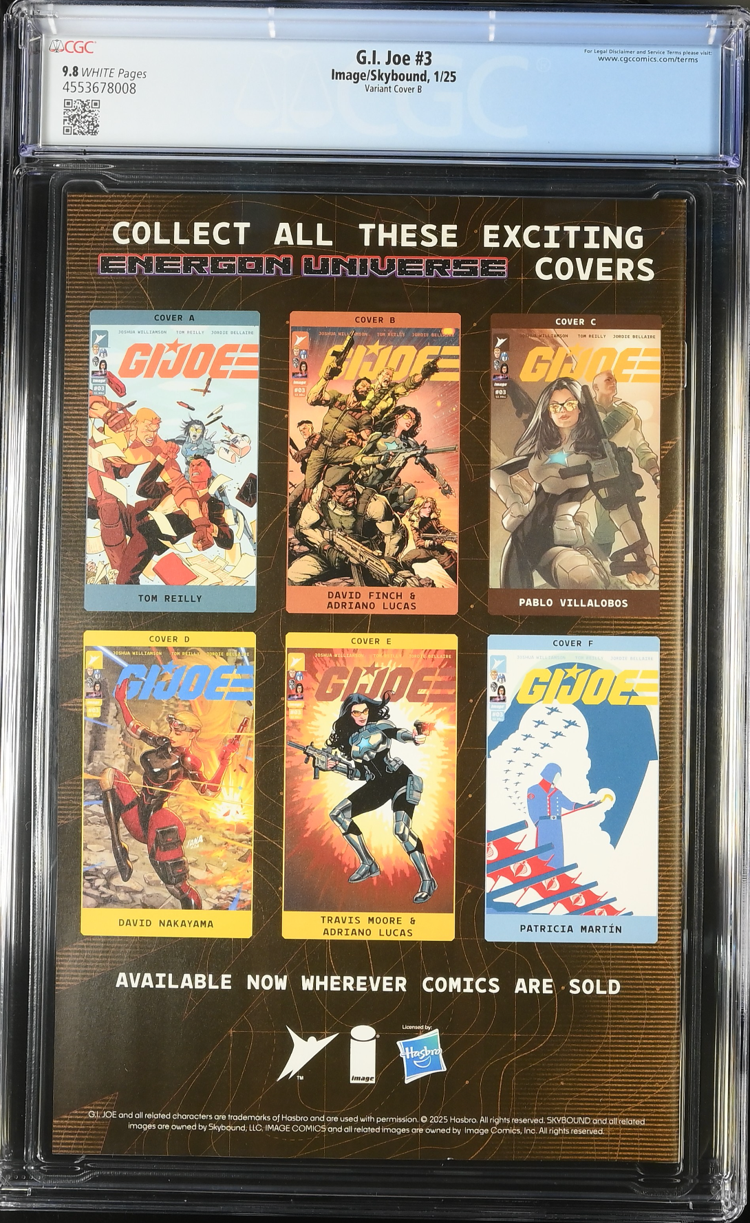 G.I. Joe #3 Finch Variant CGC 9.8