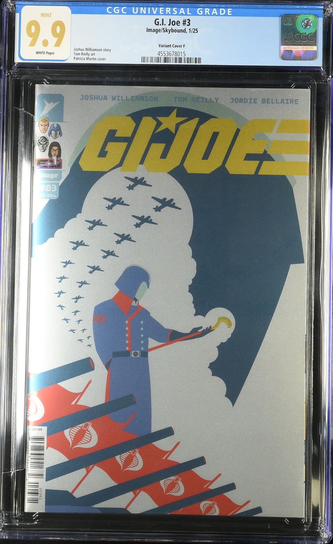 G.I. Joe #3 Martin 1:50 Foil Retailer Incentive Variant CGC 9.9