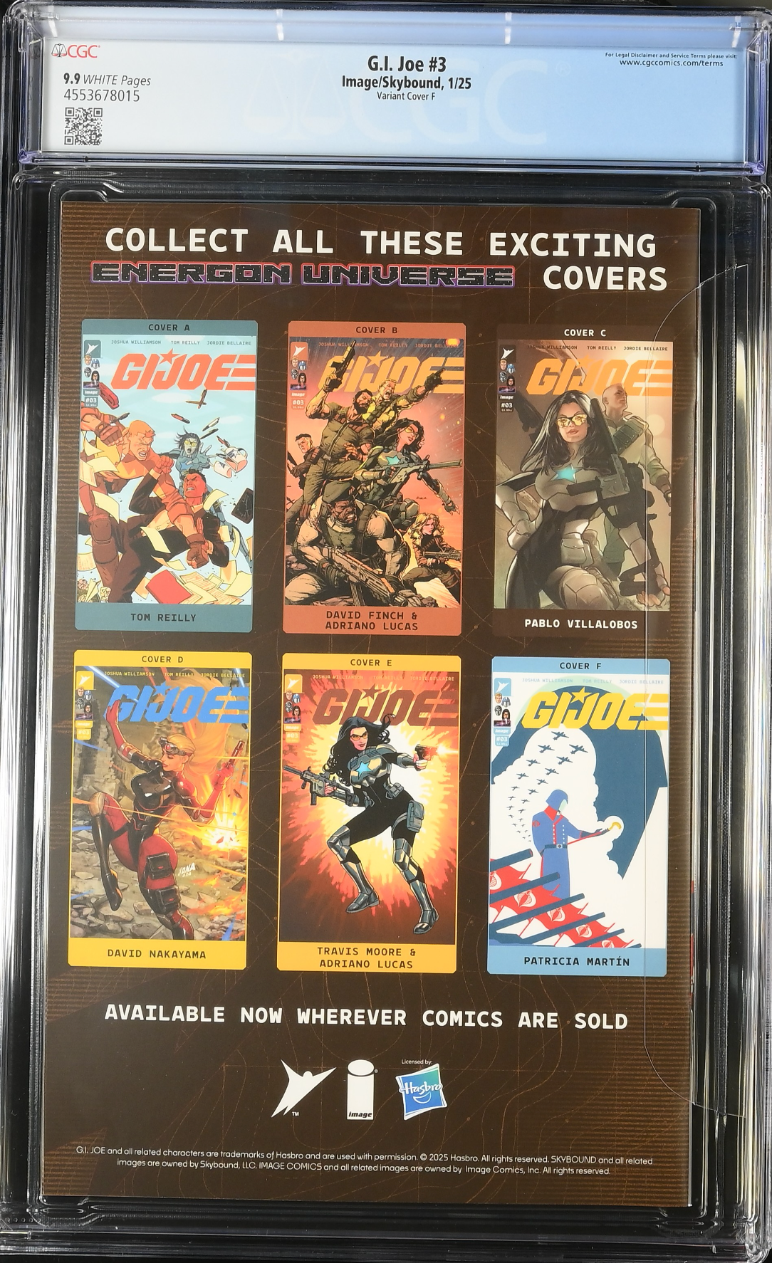 G.I. Joe #3 Martin 1:50 Foil Retailer Incentive Variant CGC 9.9