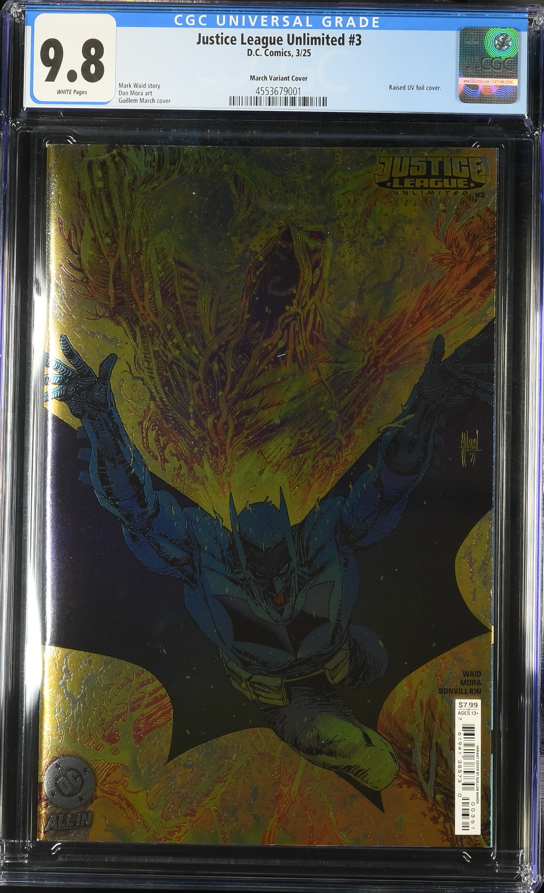 Justice League Unlimited #3 March Raised Foil Variant CGC 9.8