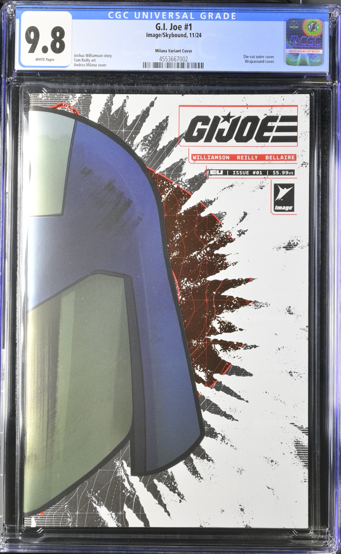 G.I. Joe #1 - Cover R - Die Cut Cobra Commander Mask Foil Variant CGC 9.8