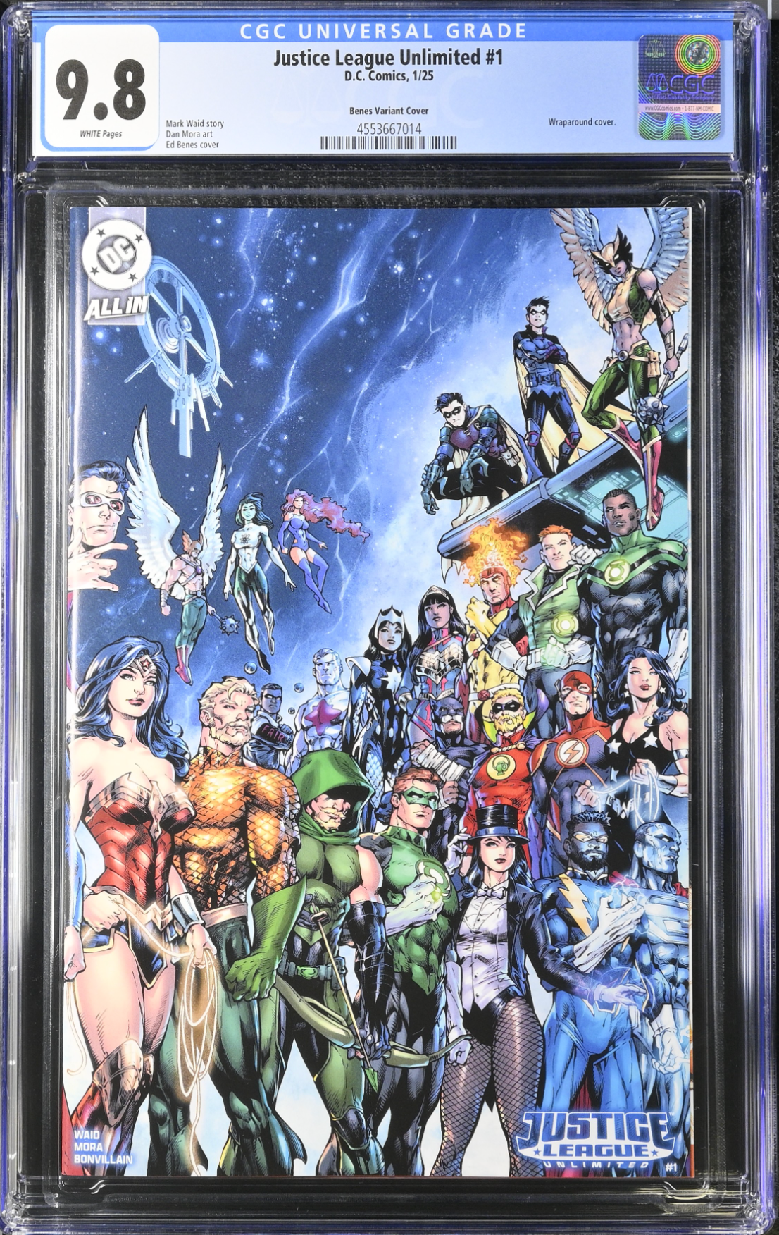 Justice League Unlimited #1 Benes Wraparound Variant CGC 9.8