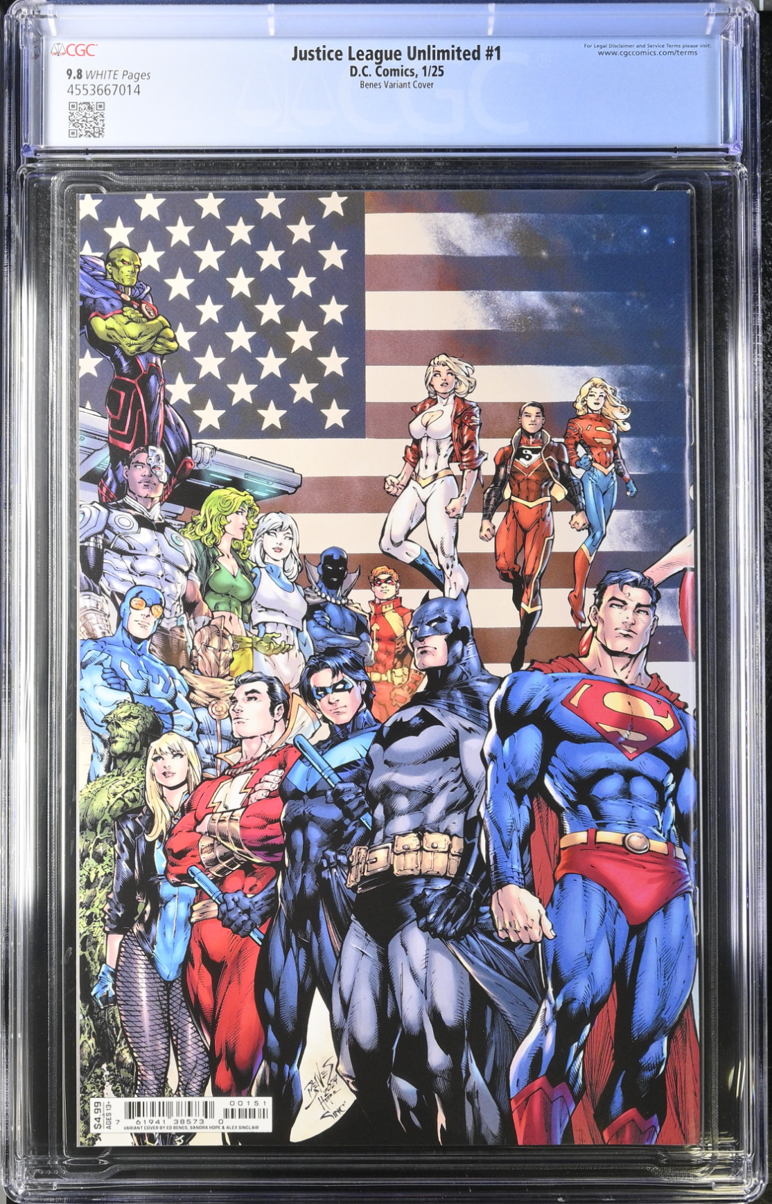 Justice League Unlimited #1 Benes Wraparound Variant CGC 9.8