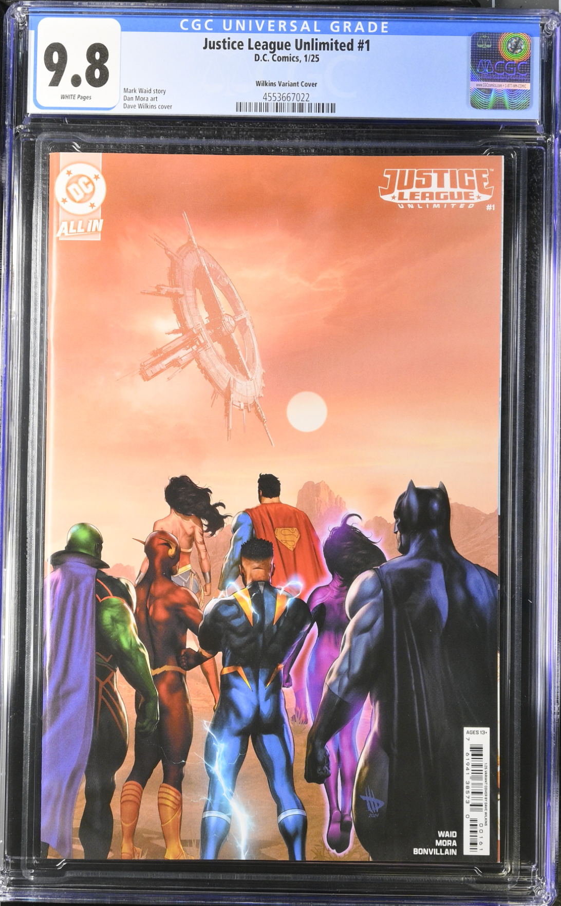 Justice League Unlimited #1 Wilkins 1:25 Retailer Incentive Variant CGC 9.8