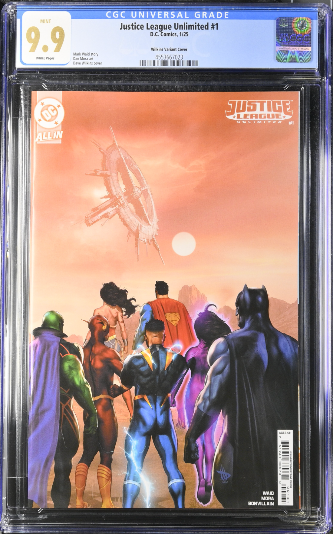 Justice League Unlimited #1 Wilkins 1:25 Retailer Incentive Variant CGC 9.9