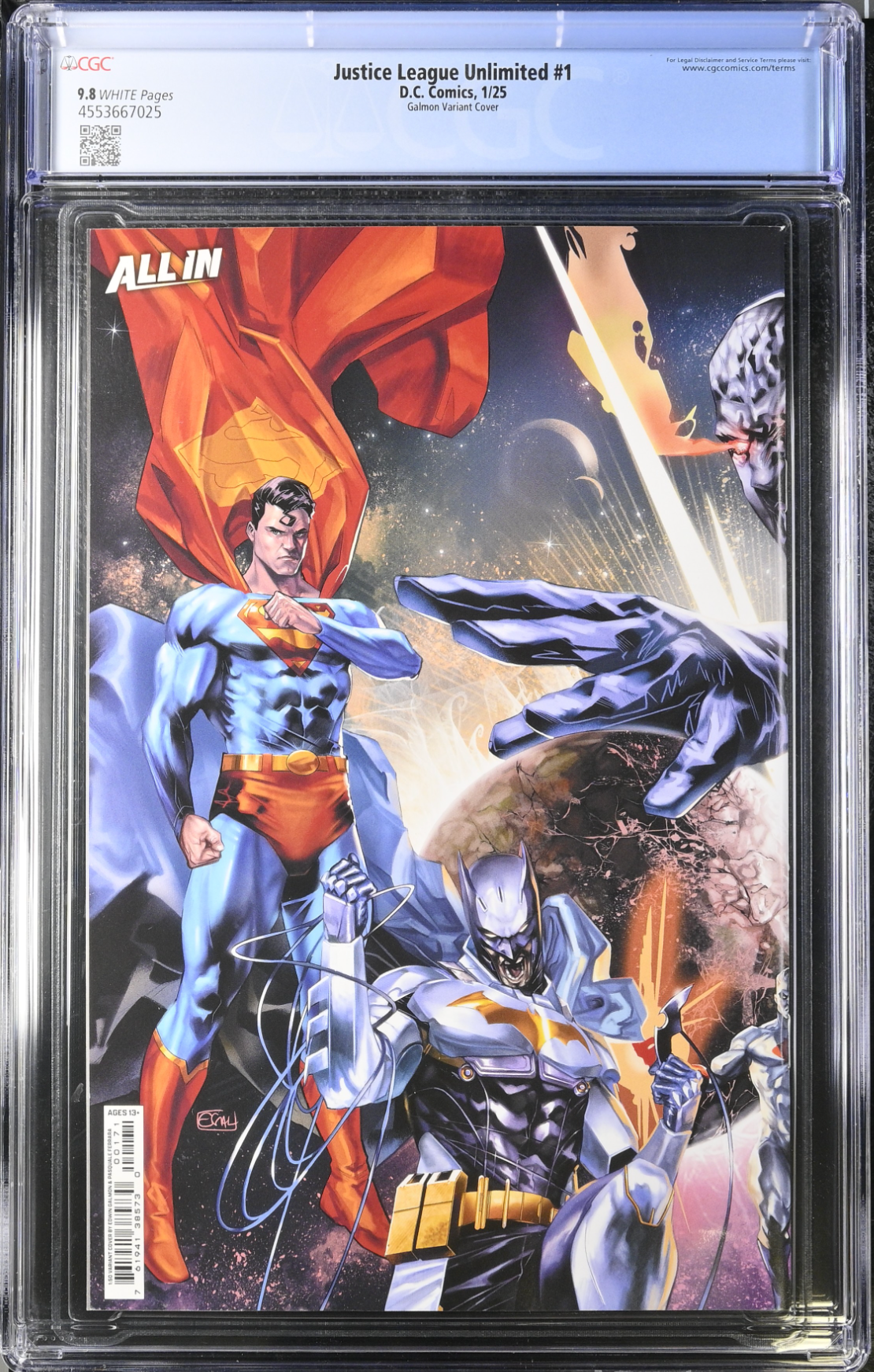 Justice League Unlimited #1 Galmon Wraparound 1:50 Retailer Incentive Variant CGC 9.8