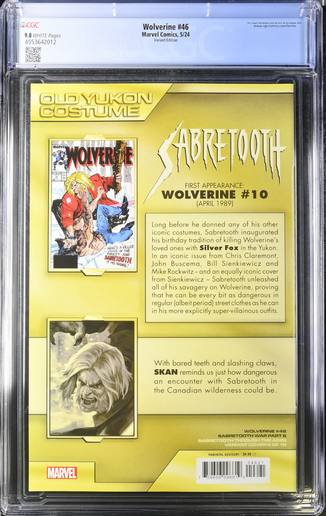 Wolverine #46 Skan Variant CGC 9.8