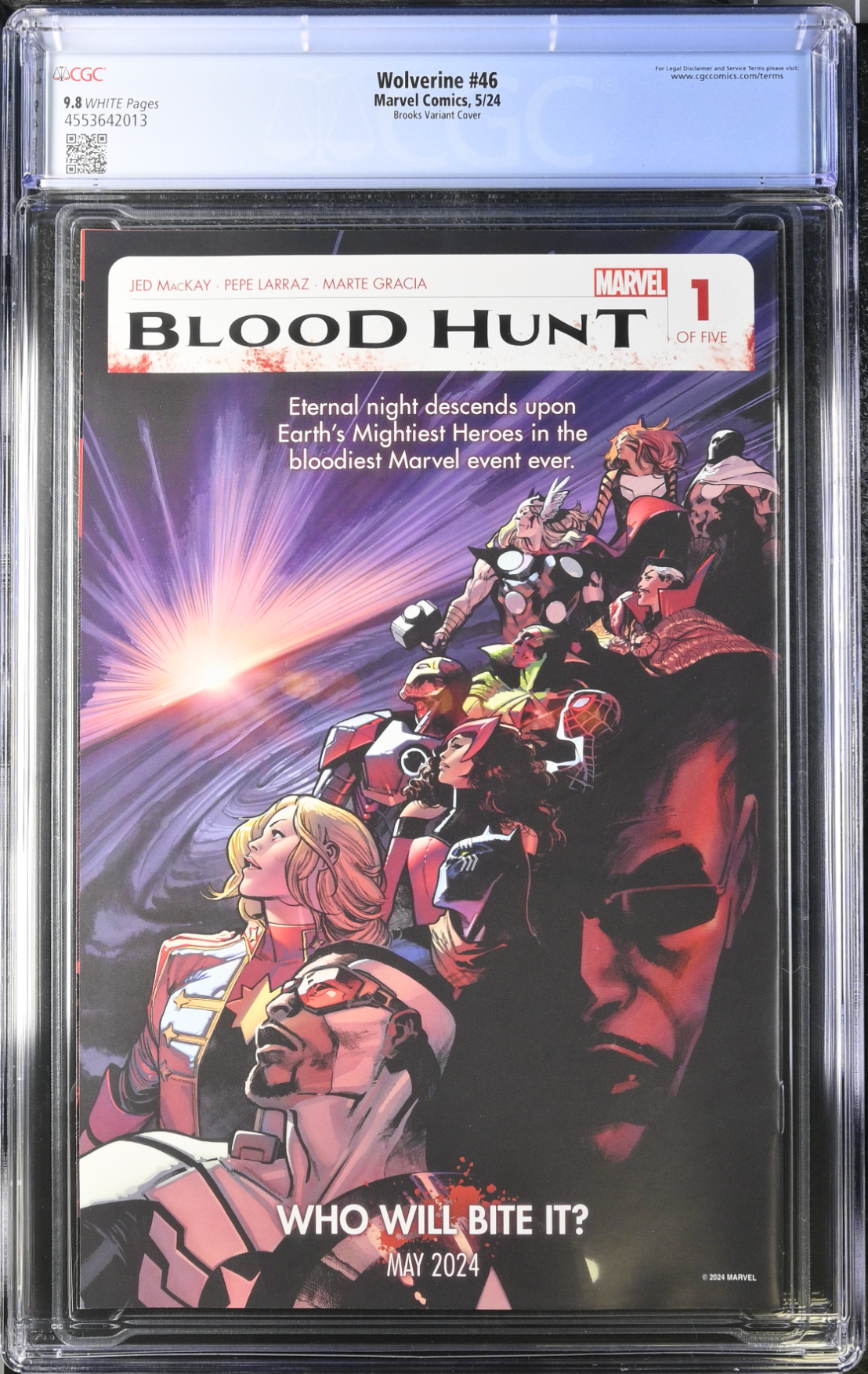 Wolverine #46 Brooks Headshot Variant CGC 9.8