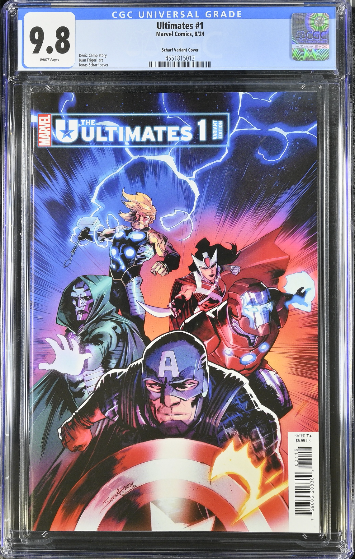 The Ultimates #1 Scharf 1:25 Retailer Incentive Variant CGC 9.8