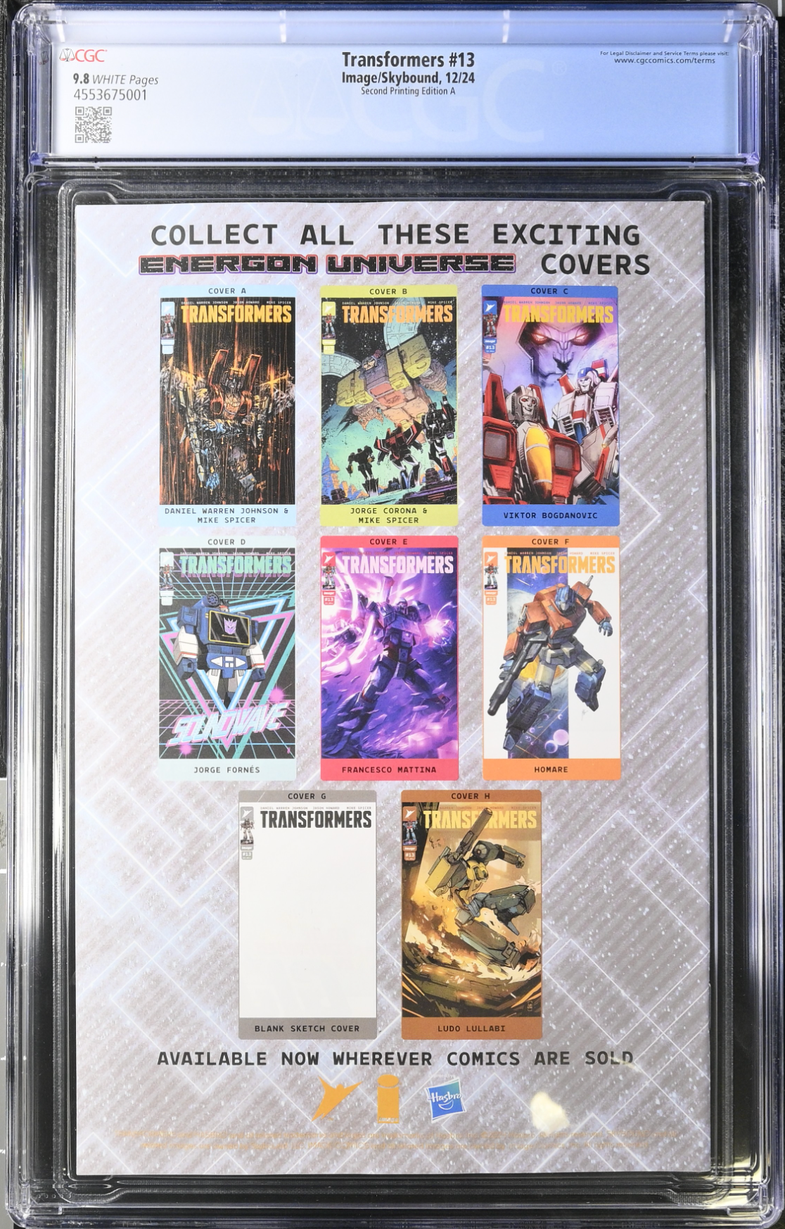 Transformers #13 Second Printing - Cover A - Decepticon CGC 9.8