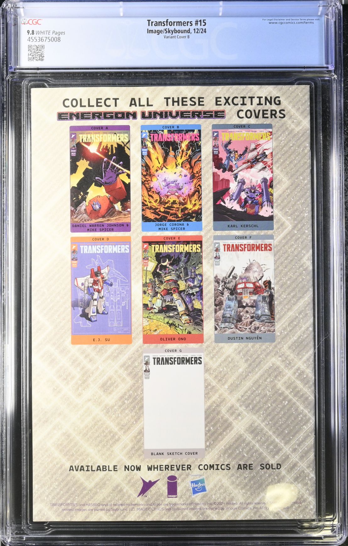 Transformers #15 Corona Variant CGC 9.8