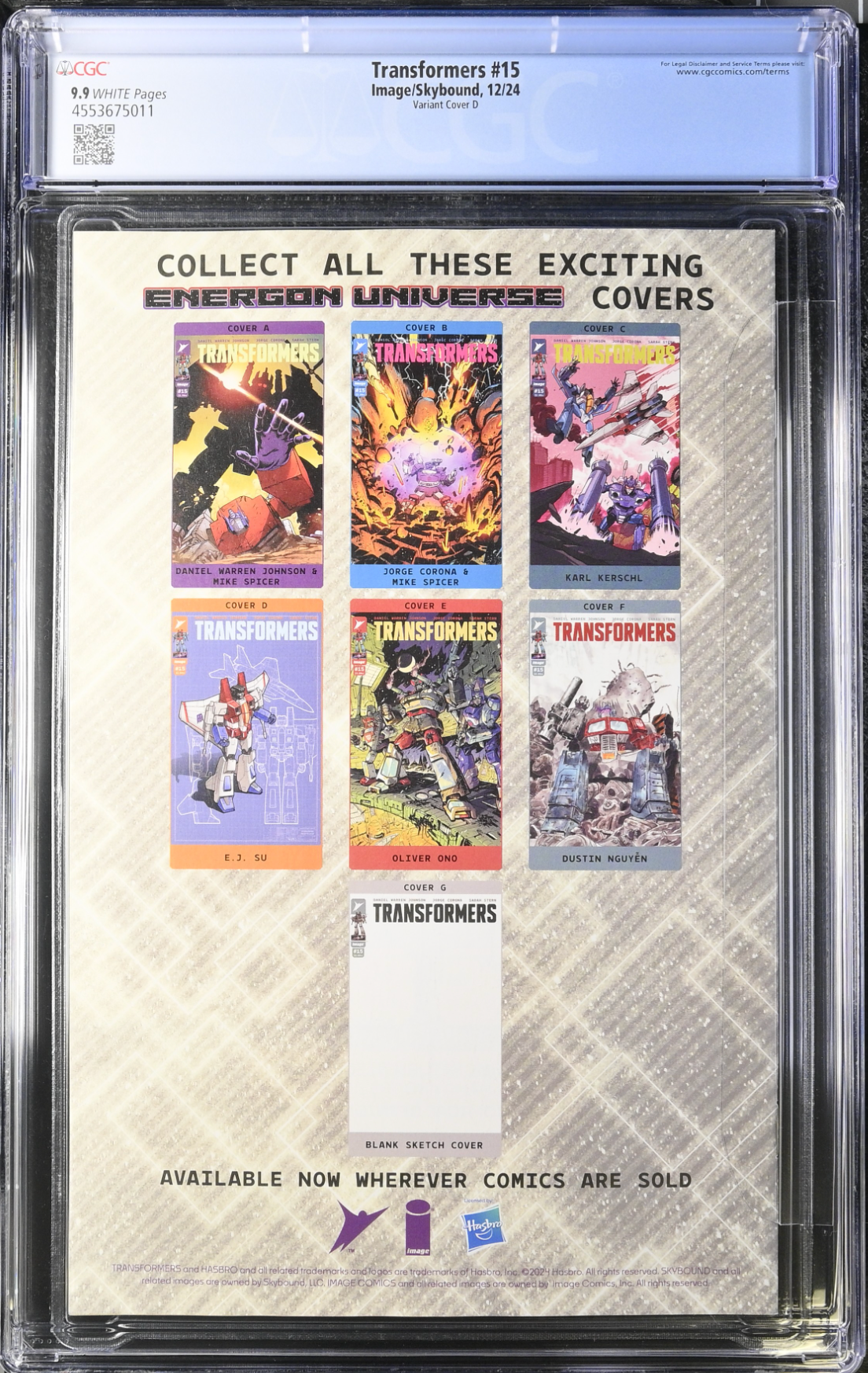 Transformers #15 Su 1:25 Retailer Incentive Variant CGC 9.9