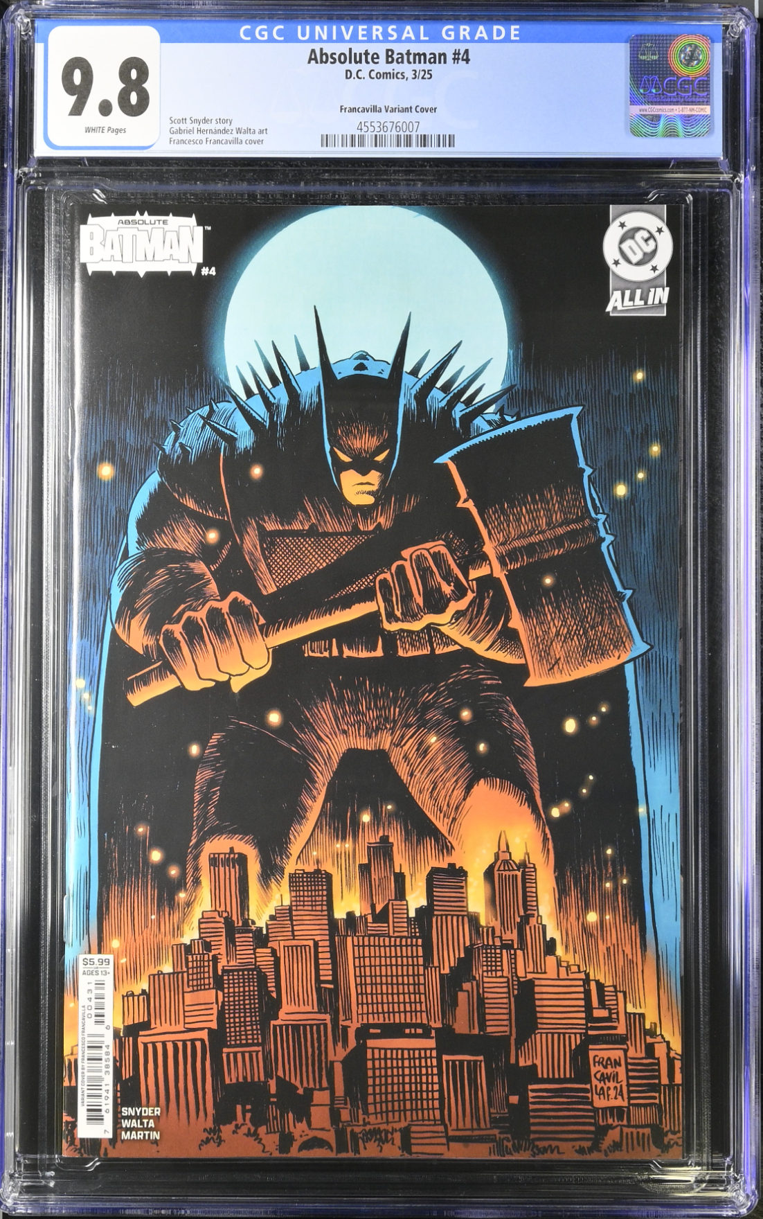 Absolute Batman #4 Francavilla Variant CGC 9.8