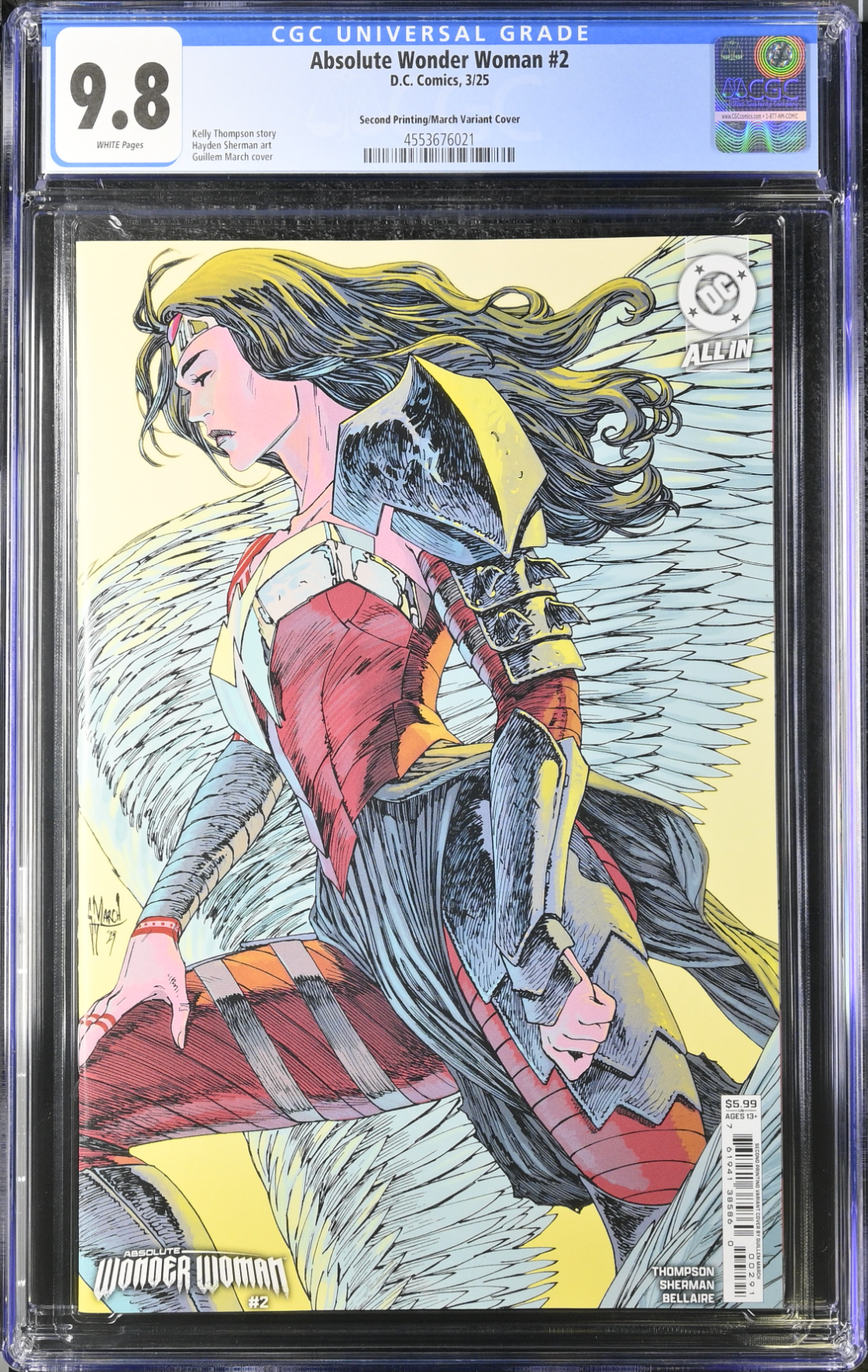 Absolute Wonder Woman #2 Second Printing March Variant CGC 9.8