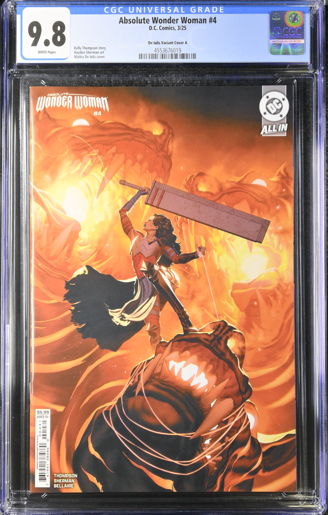 Absolute Wonder Woman #4 De Iulis Variant CGC 9.8