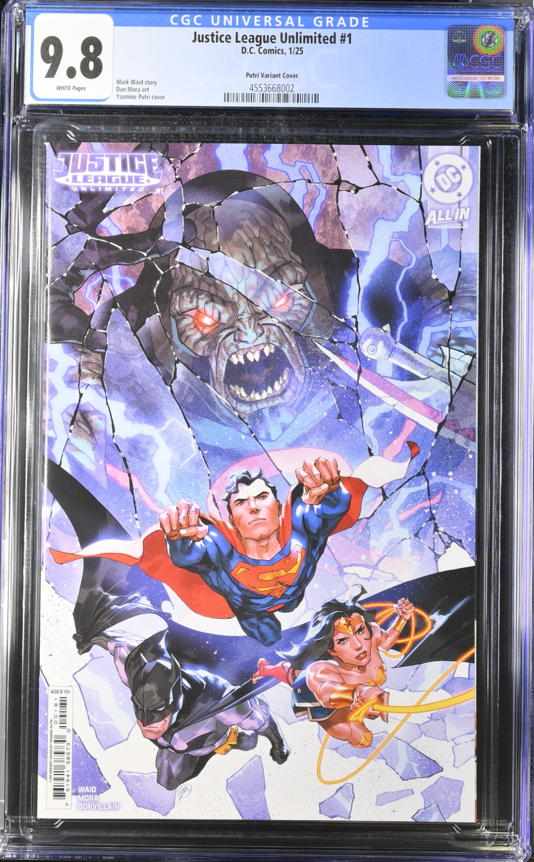 Justice League Unlimited #1 Putri 1:100 Retailer Incentive Variant CGC 9.8