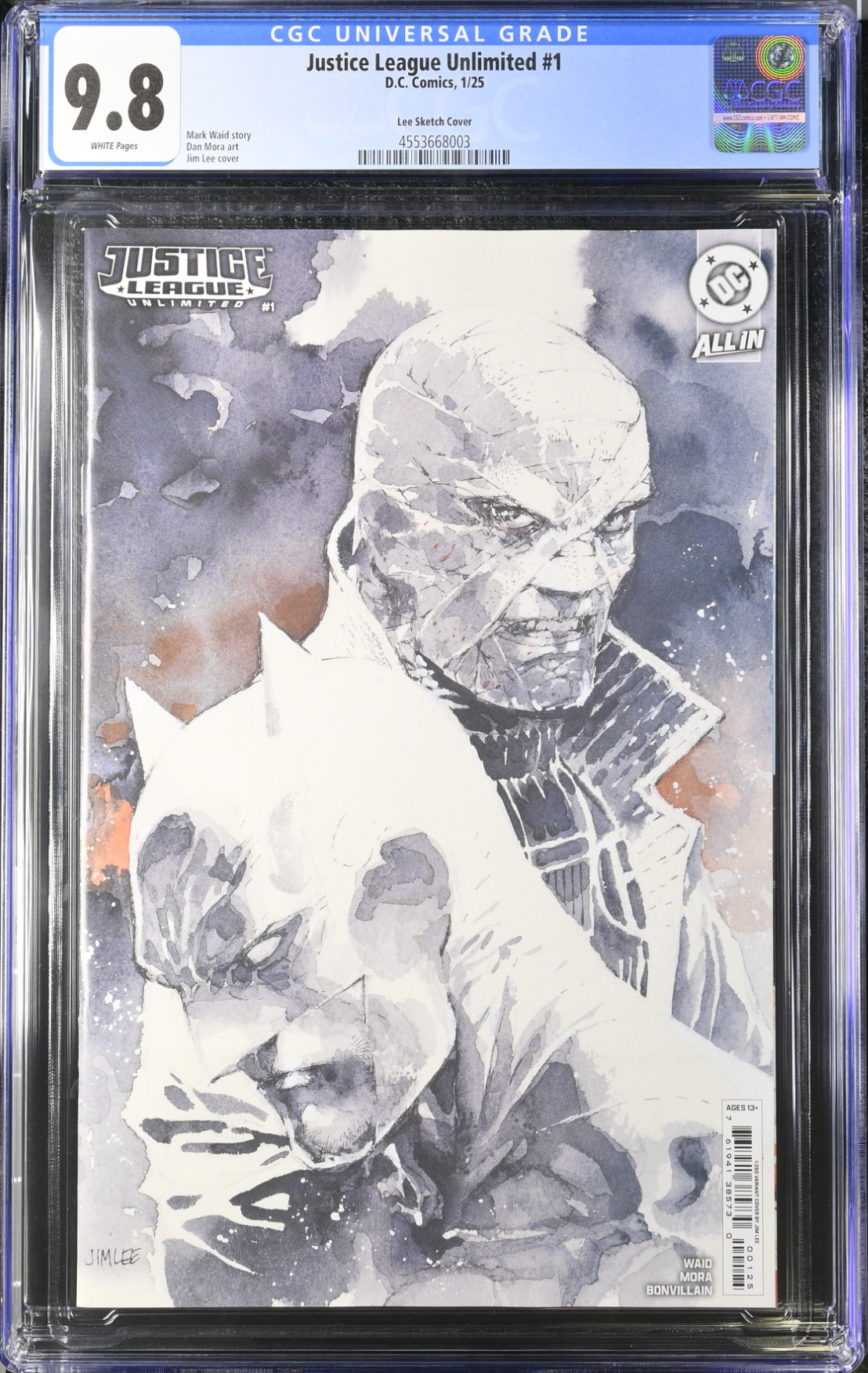 Justice League Unlimited #1 Jim Lee Hush 1:250 Retailer Incentive Variant CGC 9.8