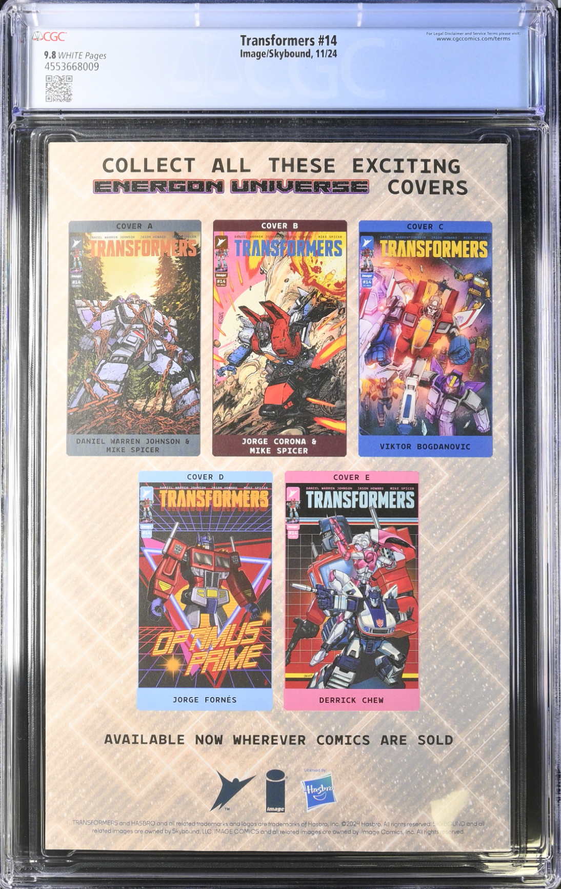 Transformers #14 CGC 9.8