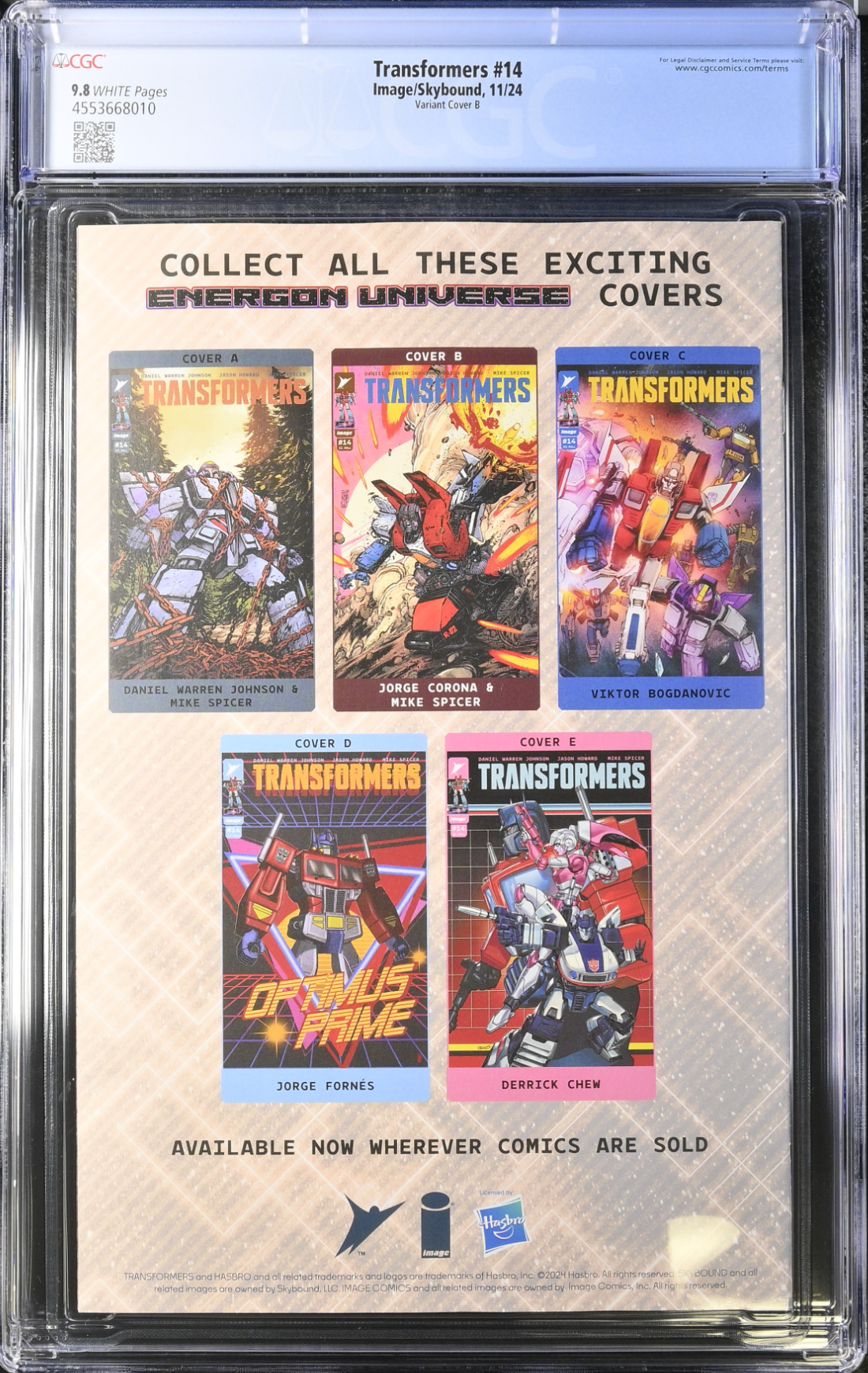 Transformers #14 Corona Variant CGC 9.8