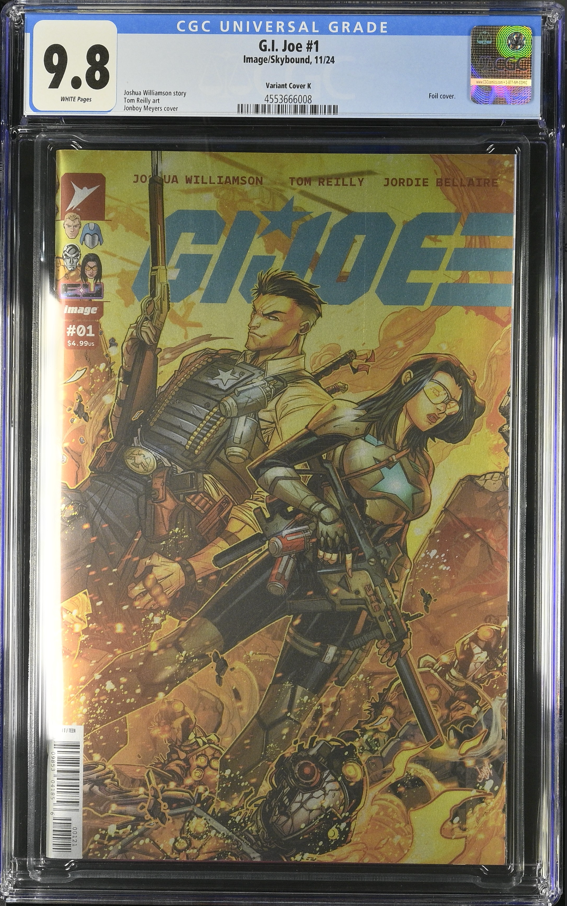 G.I. Joe #1 - Cover K - Meyers 1:100 Foil Retailer Incentive Variant CGC 9.8