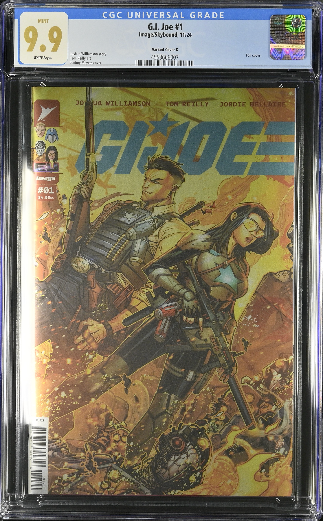 G.I. Joe #1 - Cover K - Meyers 1:100 Foil Retailer Incentive Variant CGC 9.9