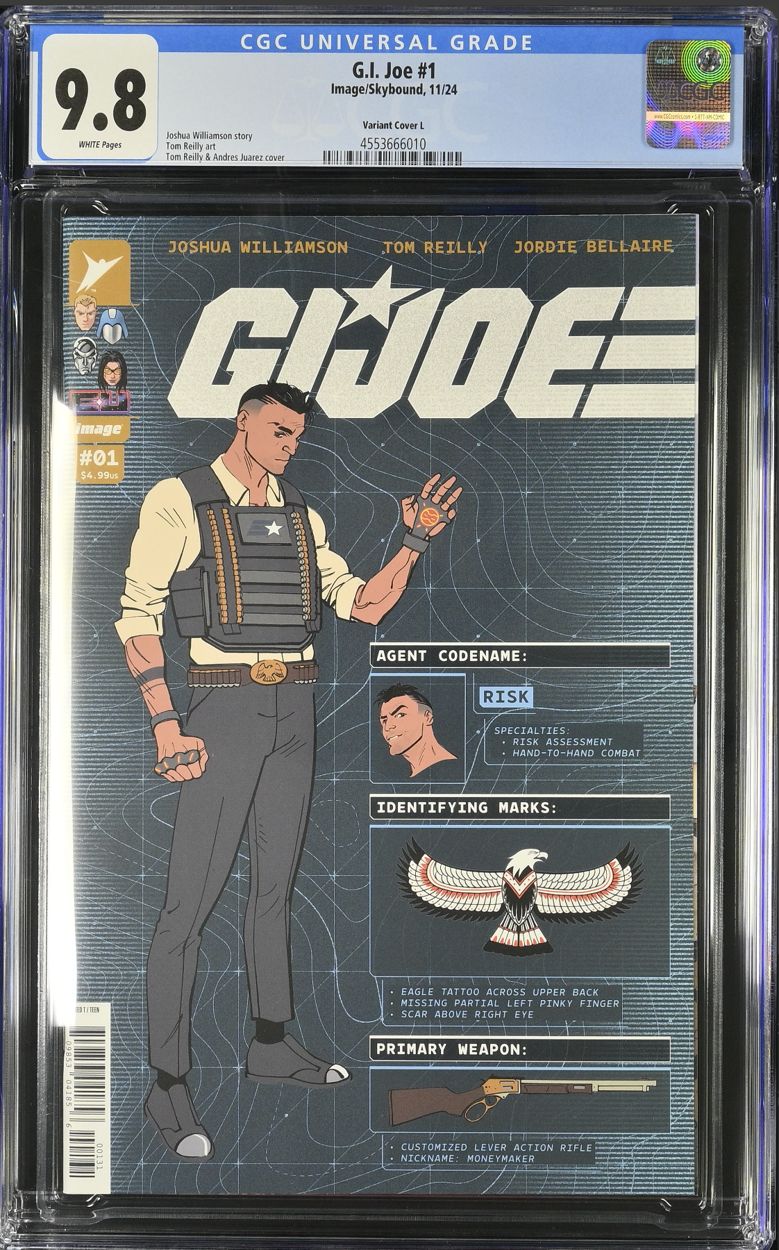 G.I. Joe #1 - Cover L - Reilly 1:250 Retailer Incentive Variant CGC 9.8