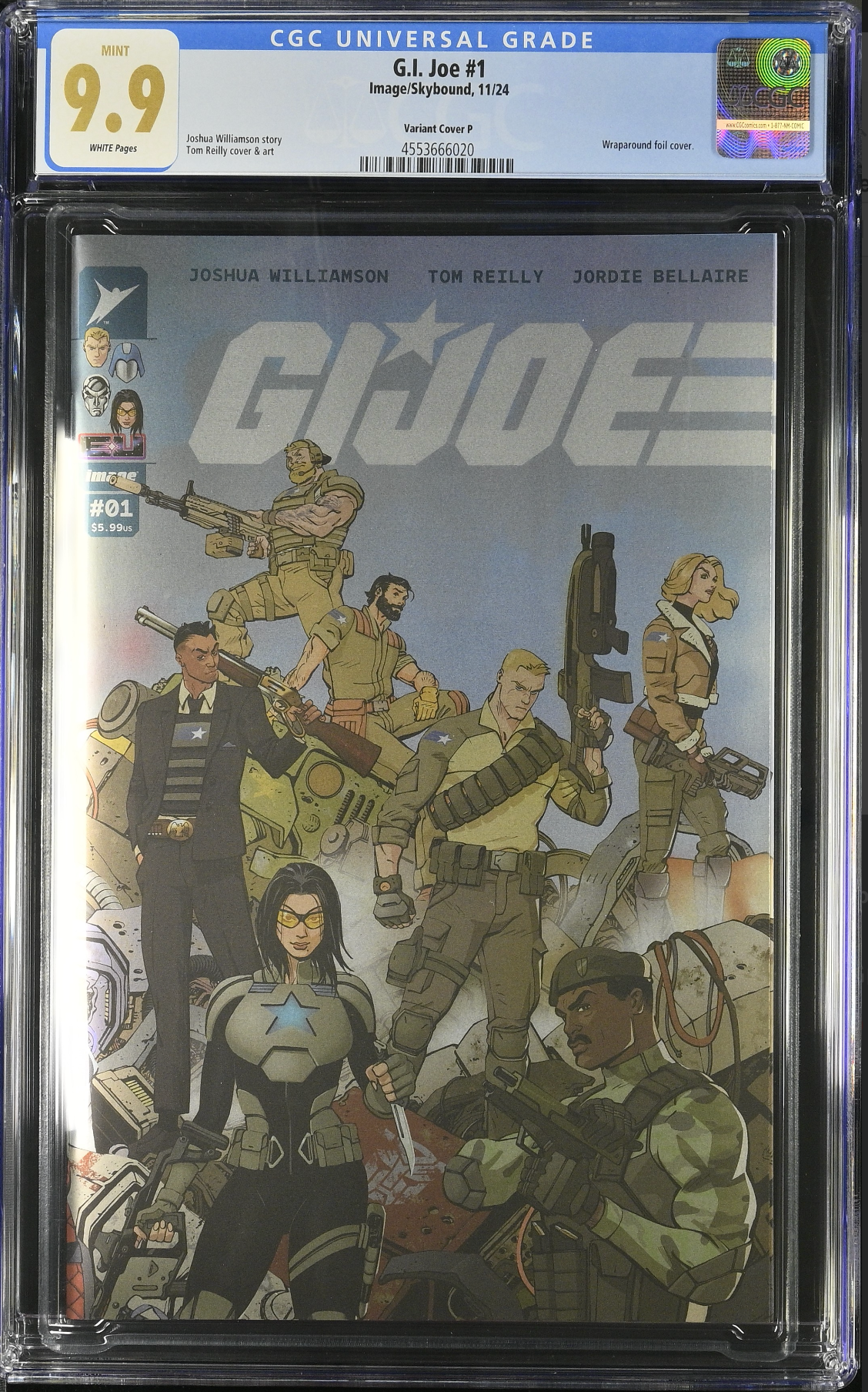 G.I. Joe #1 - Cover P - Reilly Wraparound Foil Variant CGC 9.9