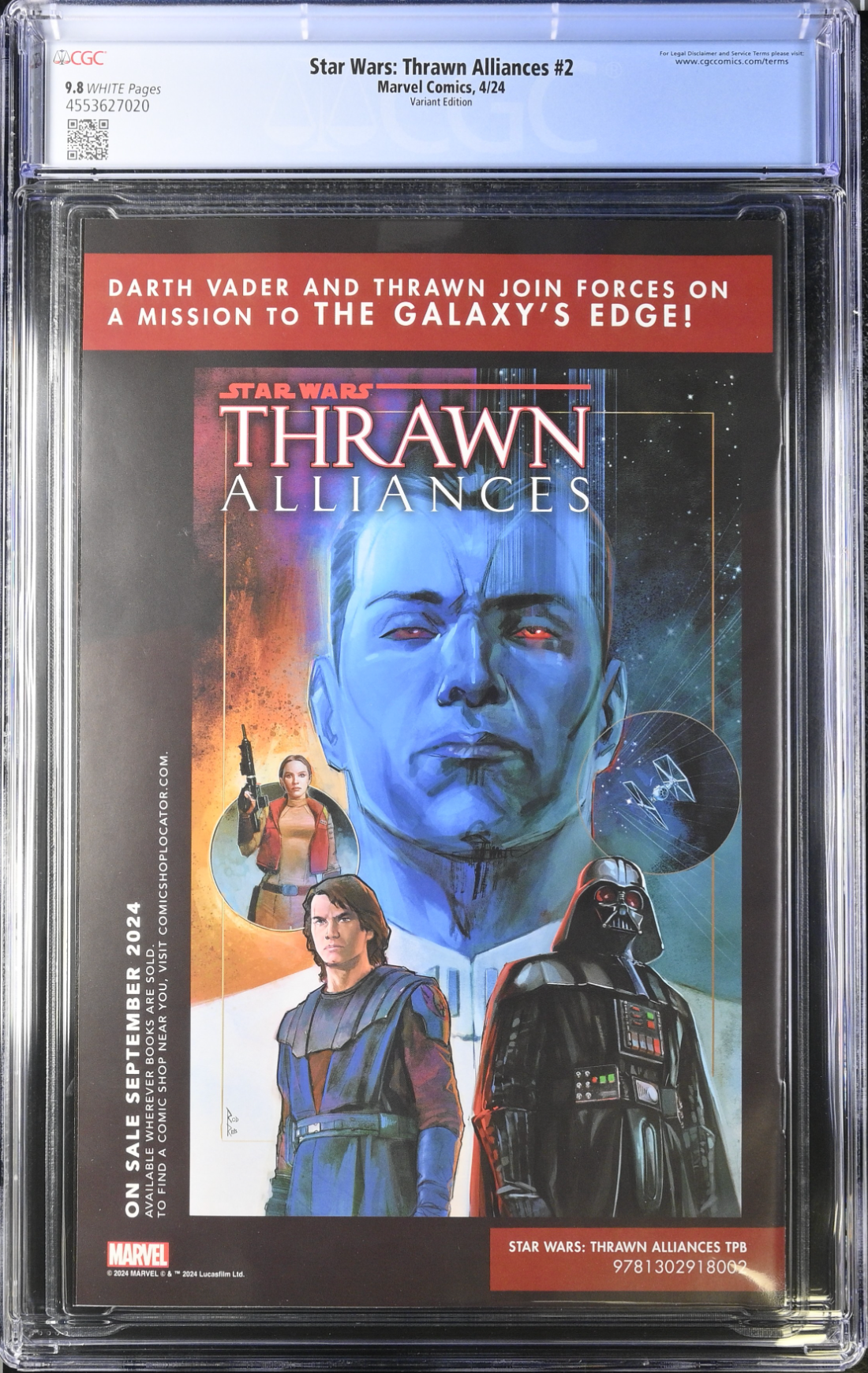 Star Wars: Thrawn Alliances #2 Lashley Variant CGC 9.8
